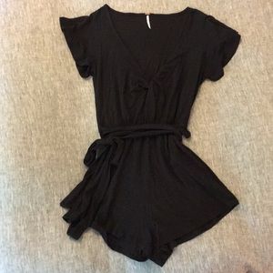 Black shorts romper